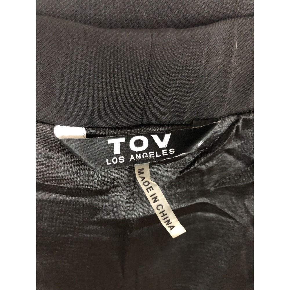 TOV Los Angeles Womens Black Gold Zipper Skirt UK 44, US 14 - Picture 4 of 5